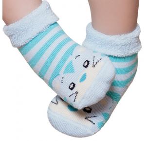 Meia Baby Confort Desenhada Azul - Puket