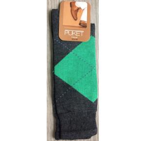 Meia Casual Masculina Xadrez Verde -  Puket