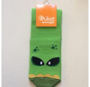 Meia Kids Soquete Monstrinho Verde - Puket